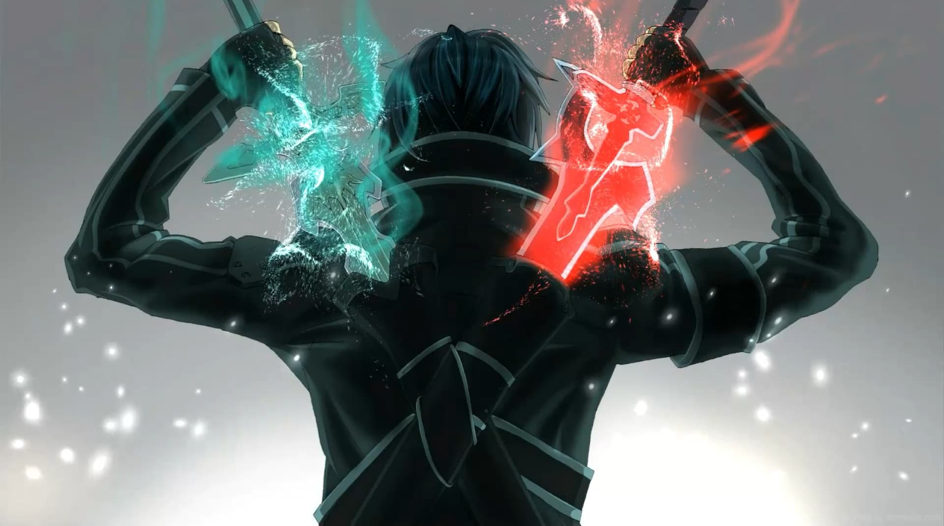 Kirito Dual Swords Live Wallpaper 4K | Dark Repulser & Elucidator Anime Background